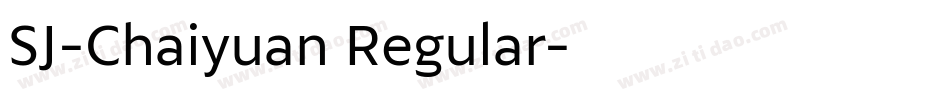 SJ-Chaiyuan Regular字体转换